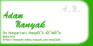 adam manyak business card